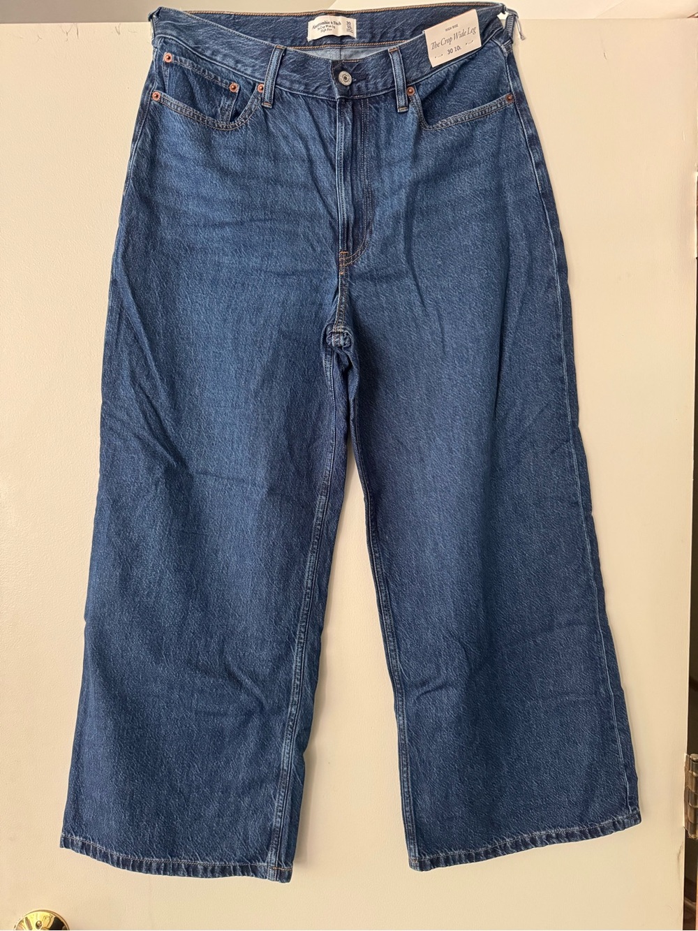 Abercrombie & Fitch crop wide leg jeans
